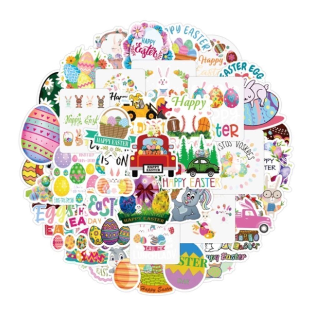 50 Assorted Easter Stickers